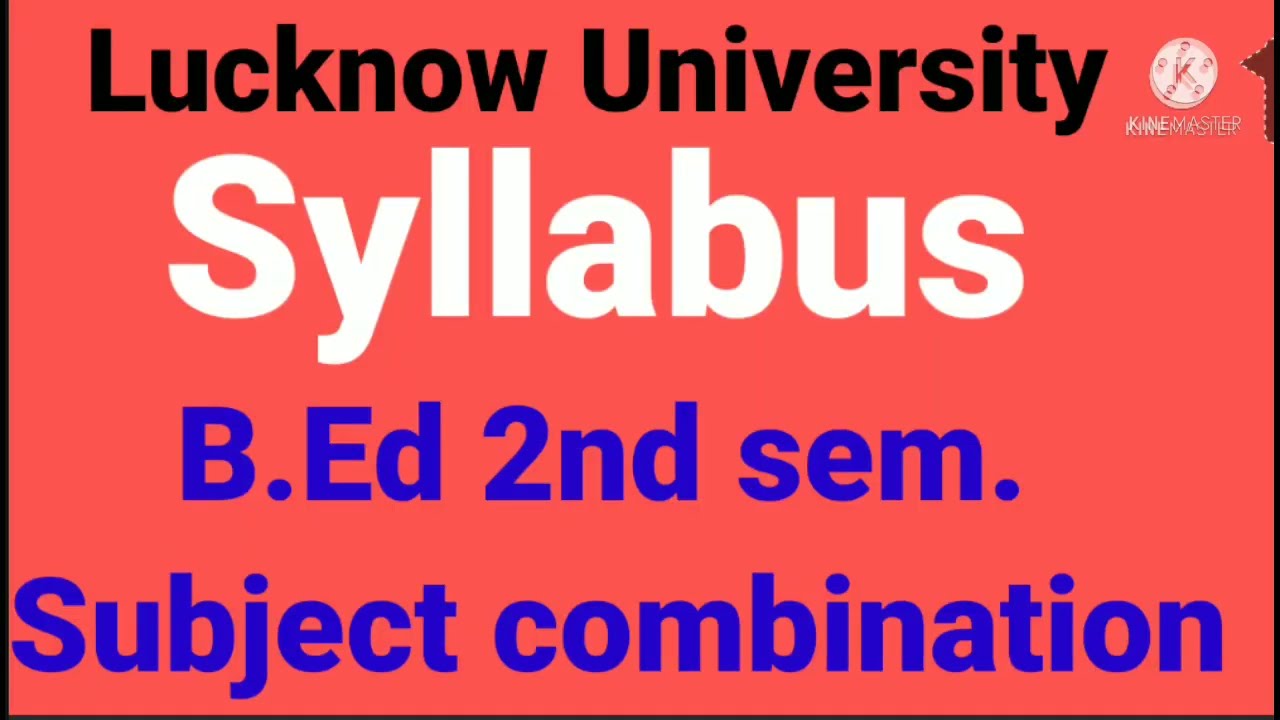 B.Ed Subject Combination Lucknow University ll 100% sure | The Endurance Learning
