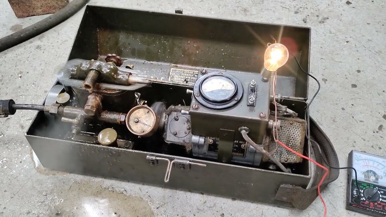 WW2 Steam Powered Spy Generator!! Stuart Turner & Alco Firefly Steam Generating Set