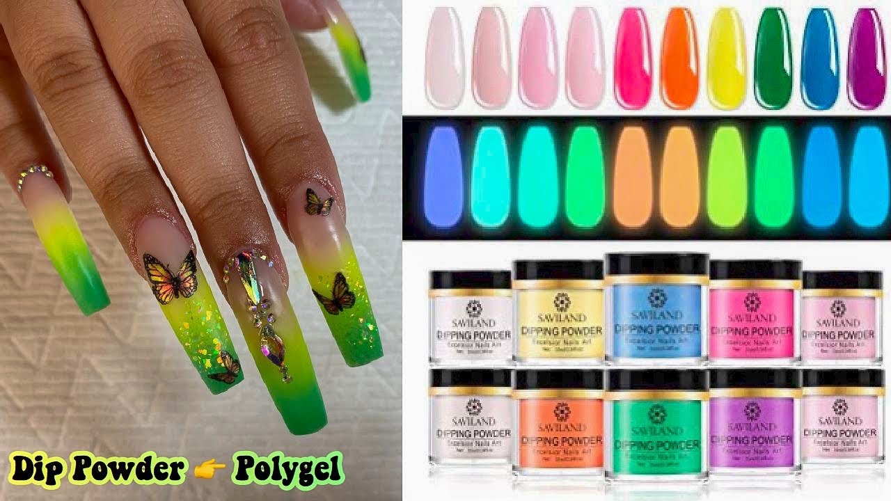 GLOW IN THE DARK OMBRÉ NAILS! TURNING DIP POWDER INTO POLYGEL?! Live Stream