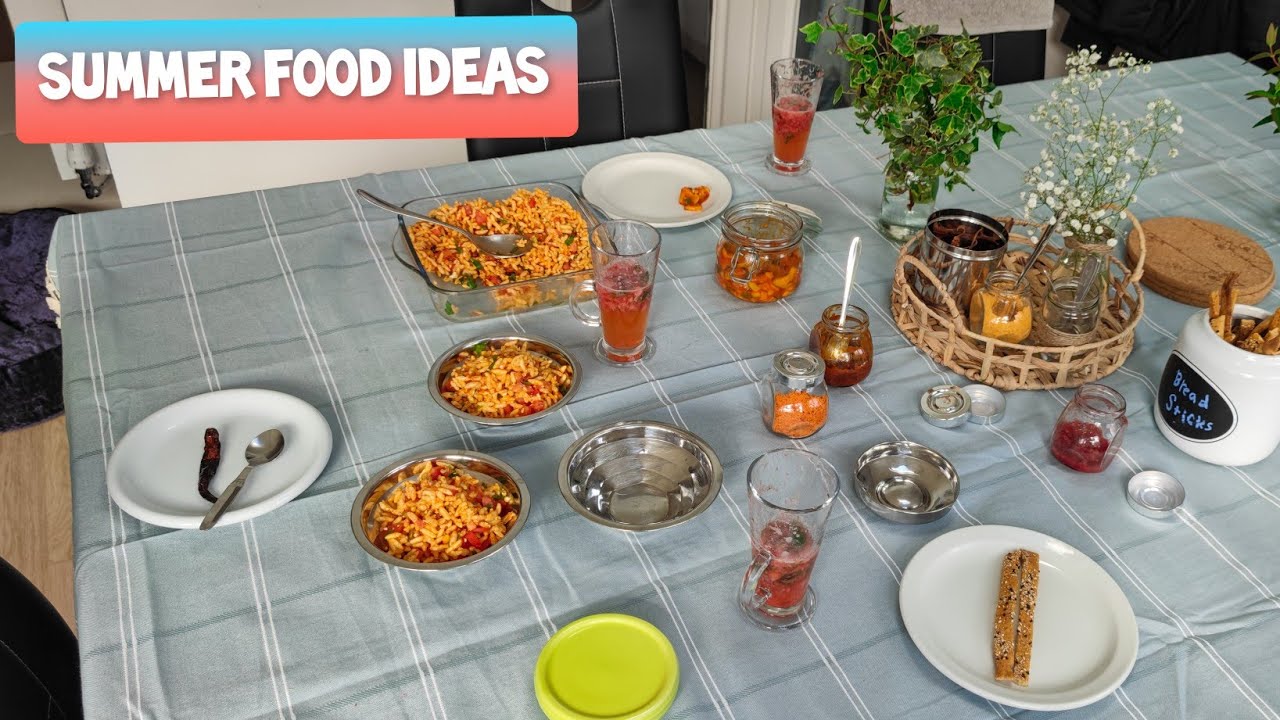 Easy kitchen for Summer with Homemade Pickles, Strawberry Jam, Gunpowders, Breadsticks&Tomato mandal