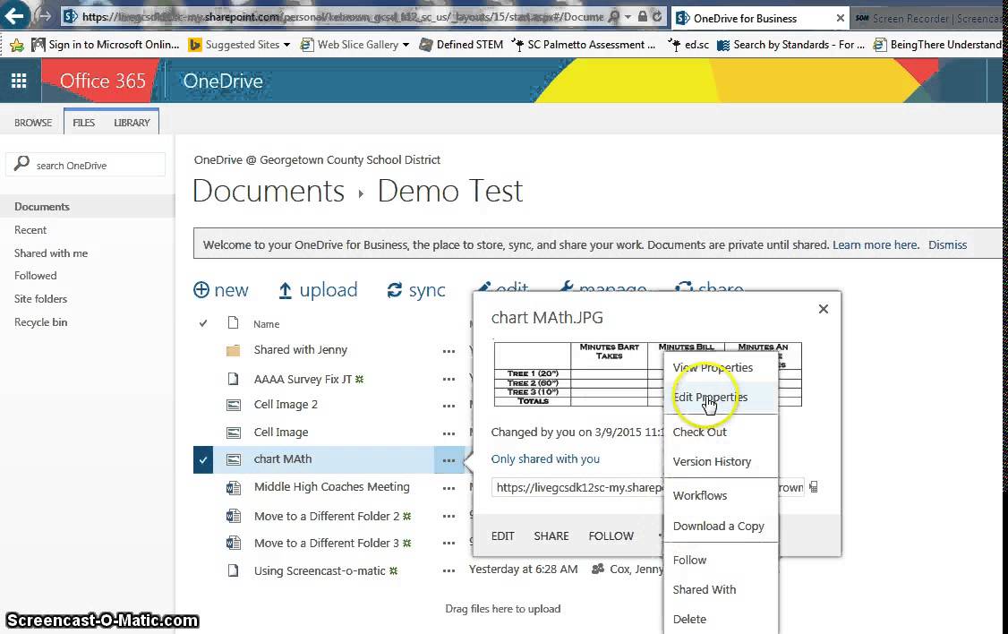 Office 365 Change the name of a File or Folder