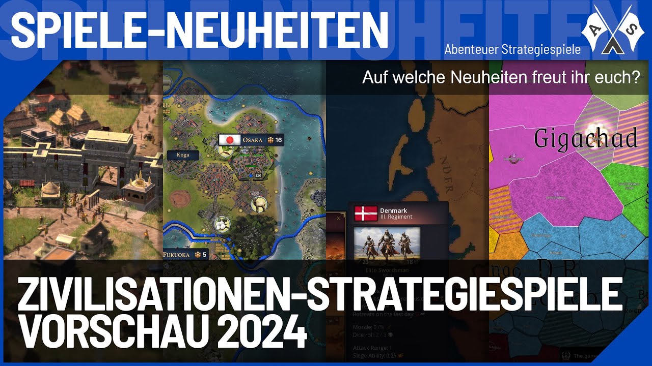 Neue Zivilisationen-Strategiespiele im Jahr 2024 - Vorschau - Abenteuer Strategiespiele