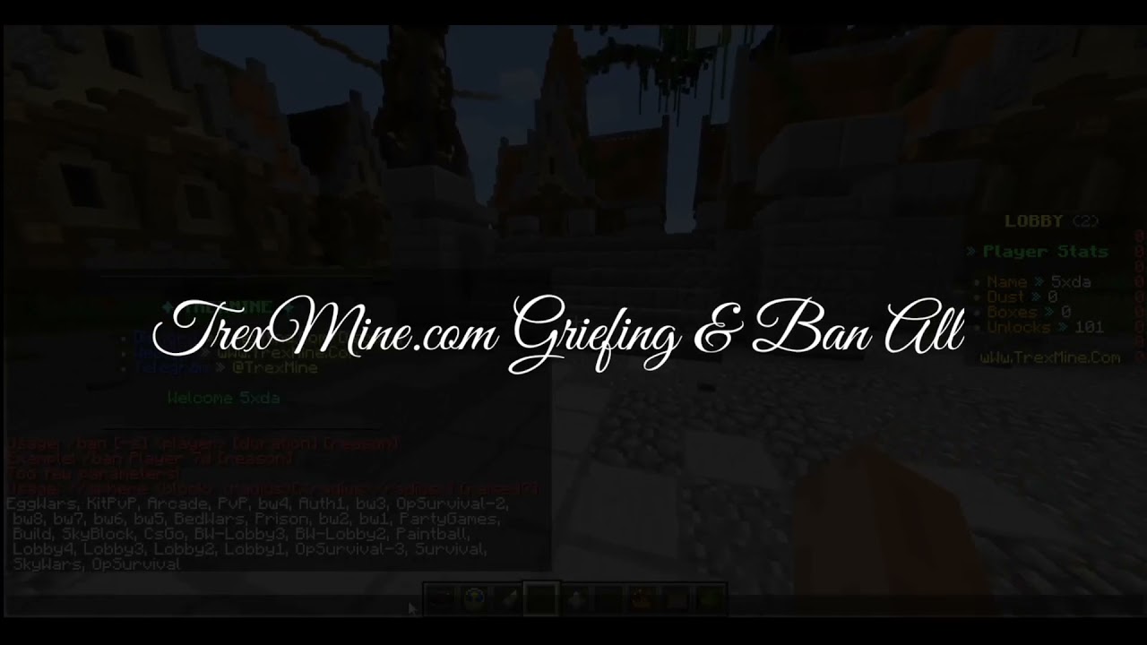 TrexMine.com Server Griefing & Ban-All