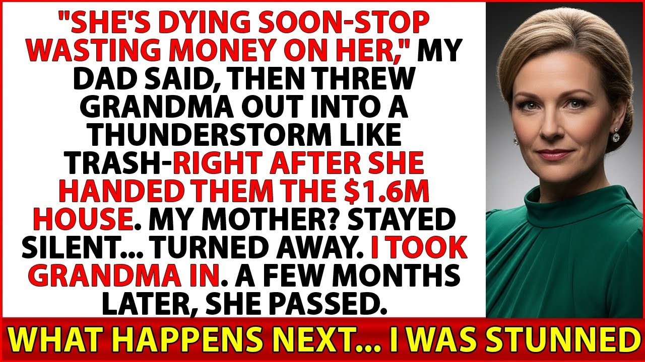 Dad Threw Grandma Into A Storm After Getting Her $1.6M House. At Her Will Reading… Silence Hit All.