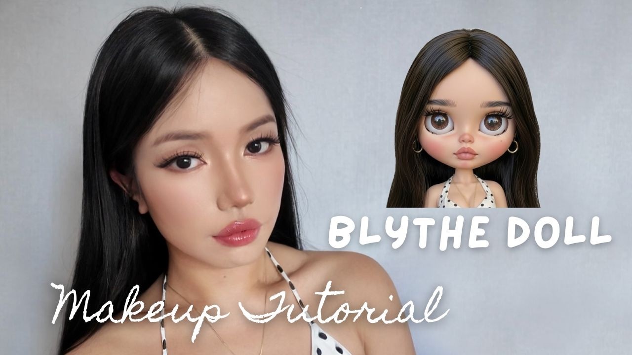Turning Myself Into A Blythe Doll Makeup Tutorial