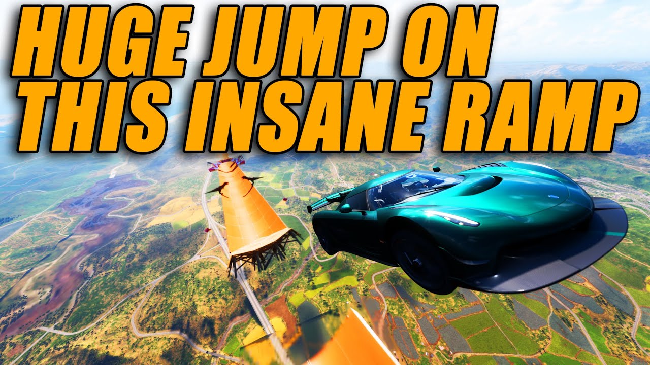 BEATING MY BIGGEST JUMP RECORD ON THIS INSANE RAMP ON FORZA HORIZON 5