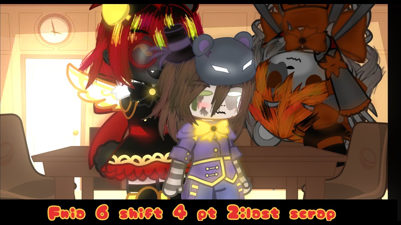 Trying to survive fnia 6 shift 4 pt 2:last scrap [Gacha fnia]