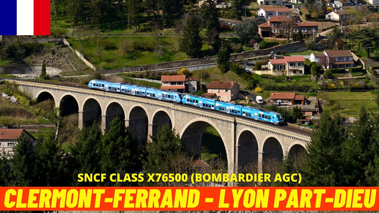 Cab Ride Clermont-Ferrand &rarr; Lyon Part-Dieu (France, August 2026) Train Driver's View 4K