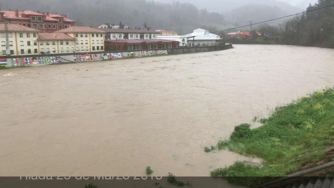 El Rio Sella se desborda. Marzo 2018