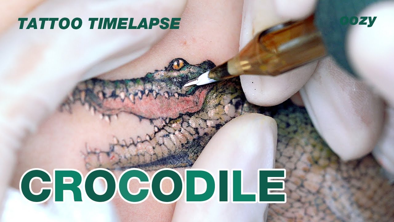 CROCOCILE COLOR TATTOO TIMELAPSE [OOZYTATTOO]