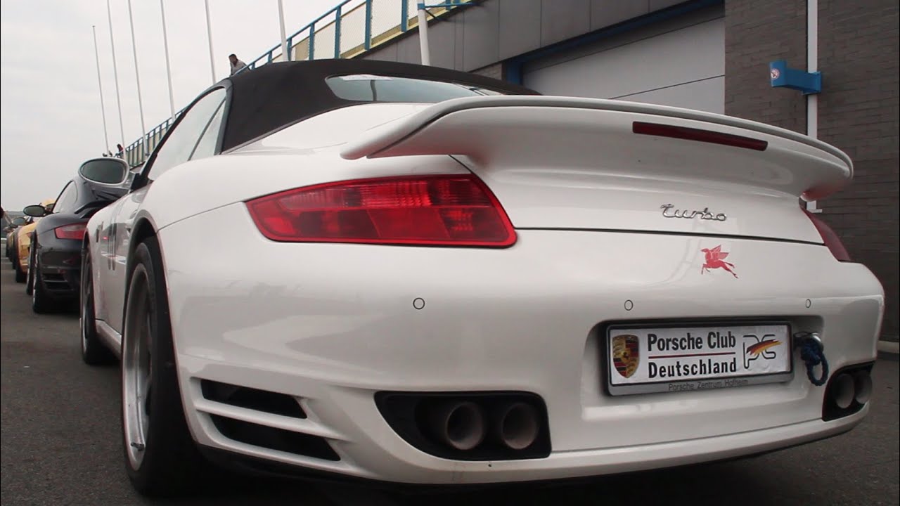 600BHP Porsche 997 Turbo LOUD Accelerations on track!