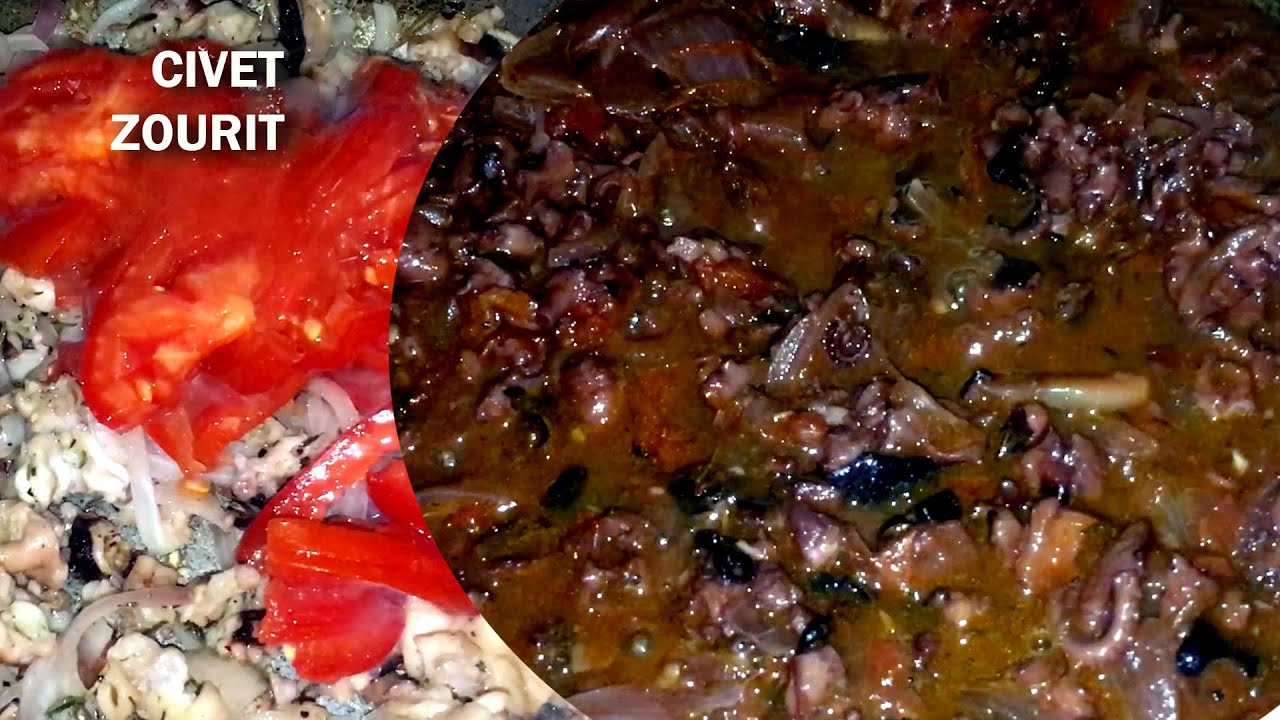 Civet zourite (pieuvre, houritte) les recettes réunionnaise simple à faire.