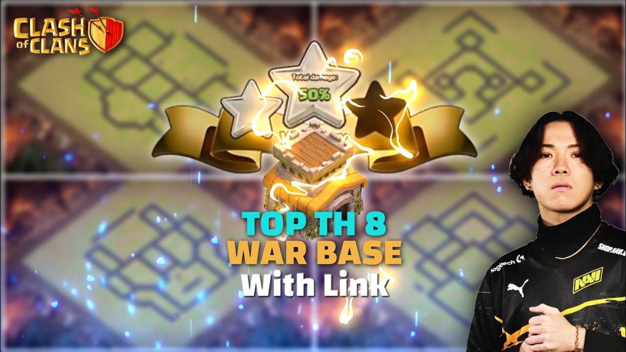 STRONGEST TH 8 WAR BASE 2025!! ANTI 3 STARS, ANTI AIR ATTACKS!!