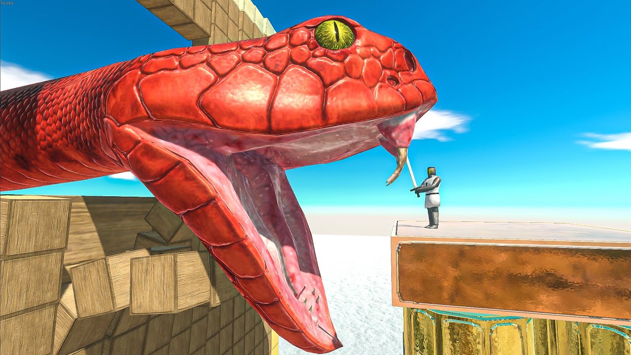 GIANT TITANOBOA EATS UNITS - Animal Revolt Battle Simulator