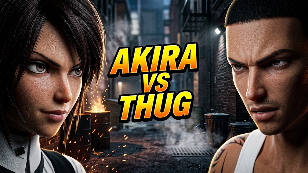 MMD Fight - Akira Vs Thug