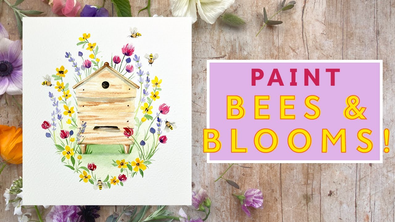 Easy Watercolour Bees! Card Making Ideas!