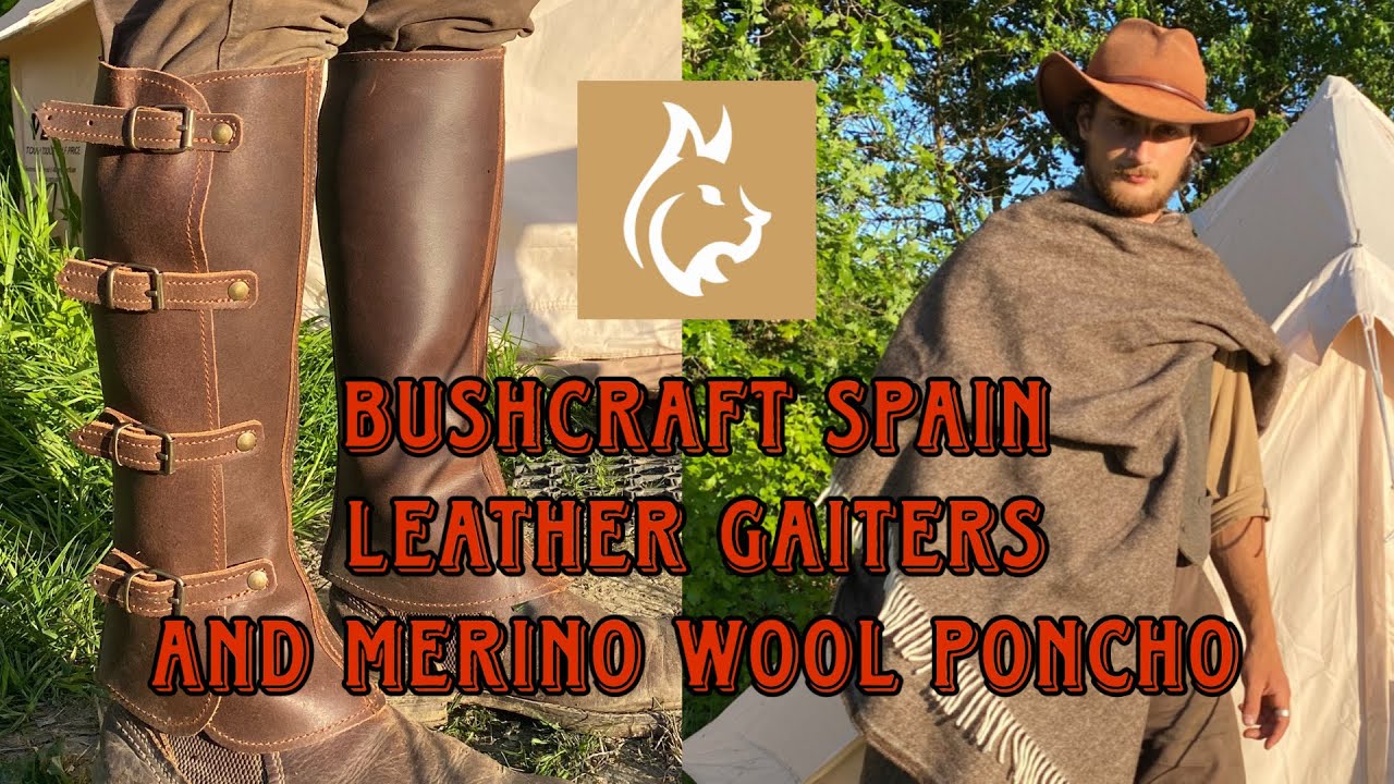 Распаковка кожаных гетр и пончо из мериносовой шерсти Bushcraft Spain.