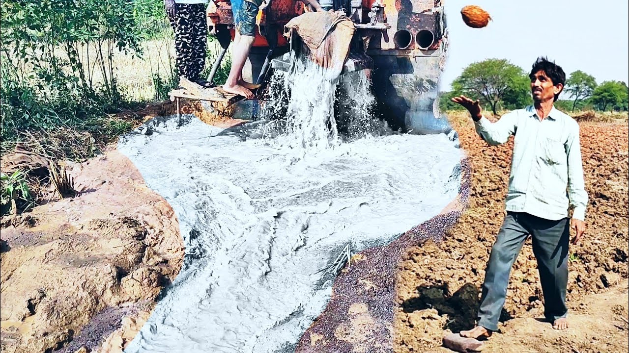 Borewell Drilling - 50Hp Motor with Coconut Water checking Methods | Borewells videos | Water Check