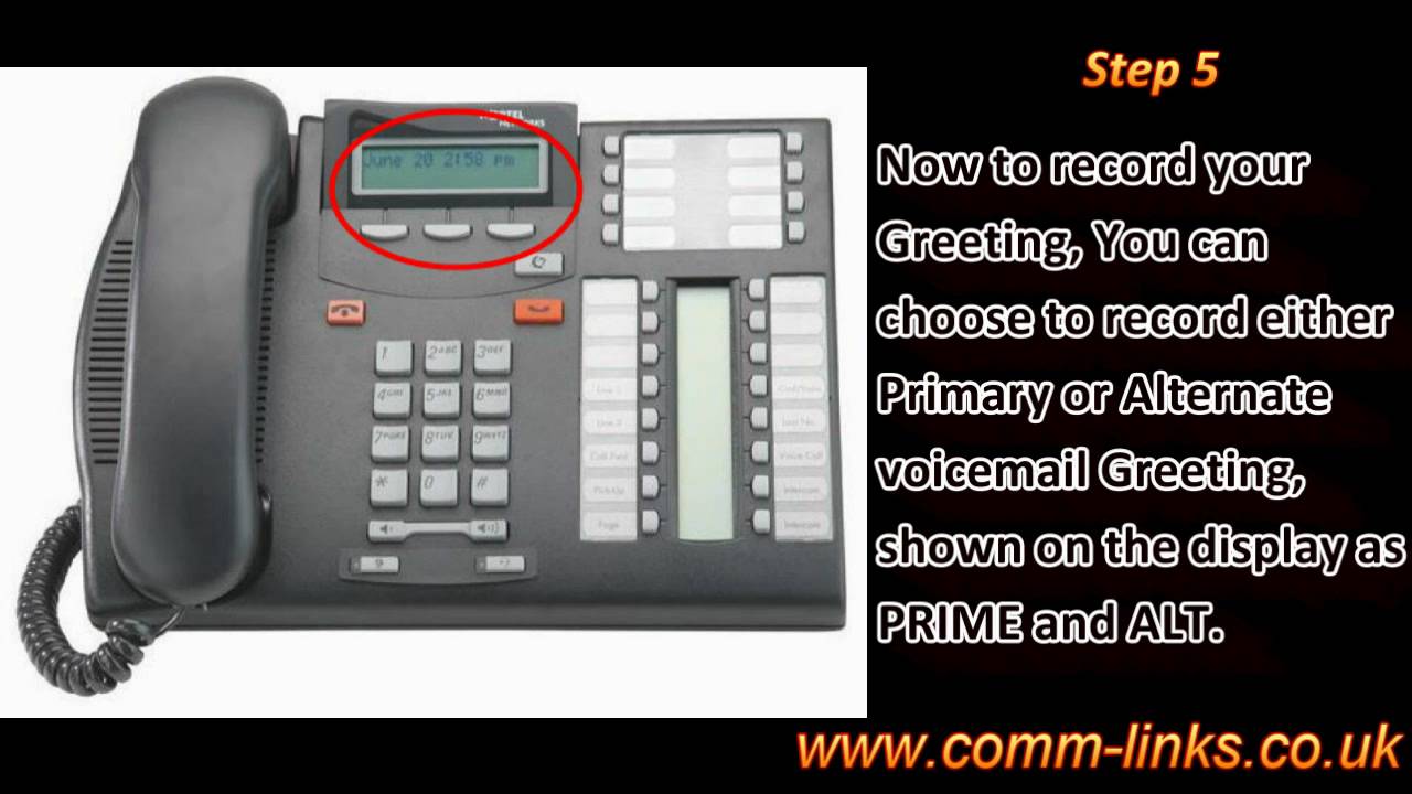 How to Record your personal voicemail Greetings on a meridian Norstar?