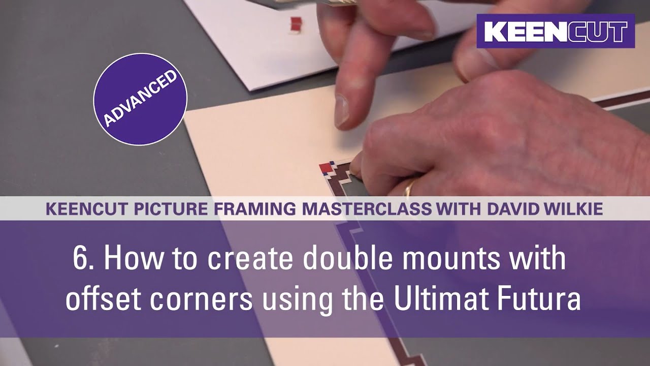 6. How to create double mounts with offset corners. Keencut Picture Framing Masterclass Advanced