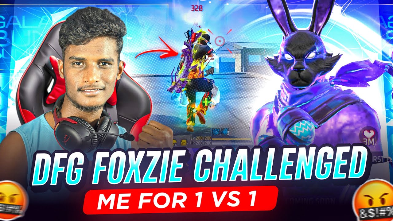 DFG FOXZIE CHALLENGED ME FOR 1 V 1😱I DEFEATED FOXZIE 0/5🥵@Dhanush FF Gamer @Dhanush Playz #dfg