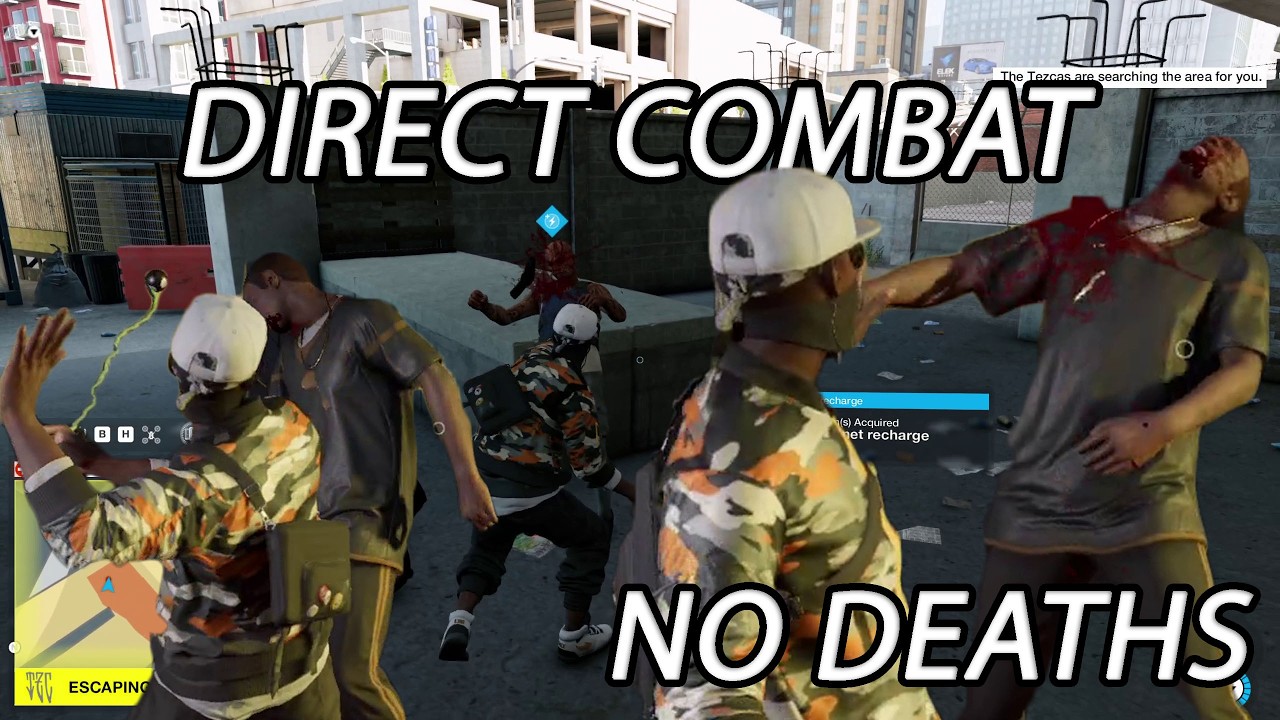 Watch Dogs 2 Direct Combat & Tricks | No Deaths