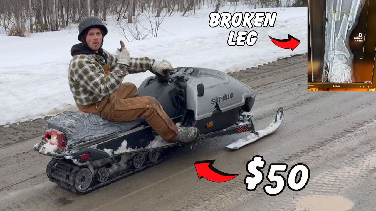 Testing the CHEAPEST Snowmobile on Marketplace (BROKEN LEG)