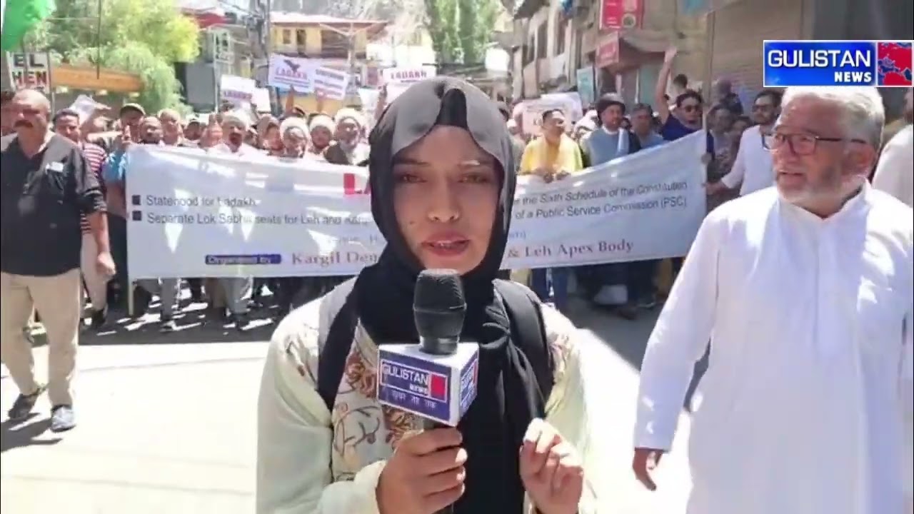 Thousands Join Mega Protest Rally in Kargil Demanding Ladakh Statehood and Sixth Schedule