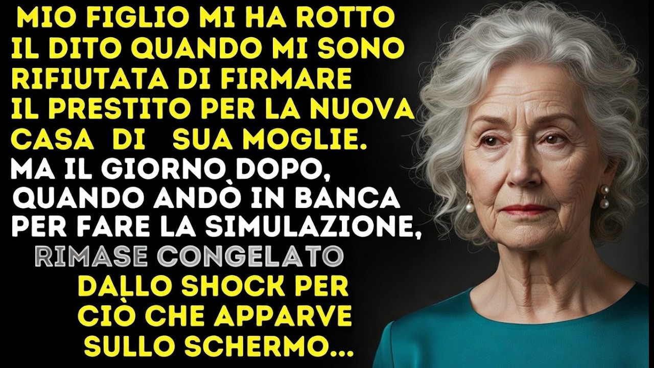 Mio figlio mi ha rotto il dito quando mi sono rifiutata di fare da garante per il prestito della nuo