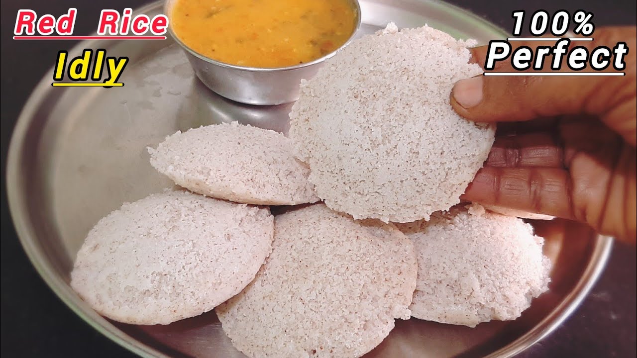Red Rice Idli Recipe in tamil | Healthy Fiber-Rich Idli | Weight-loss Breakfast | சிவப்பரிசி இட்லி 