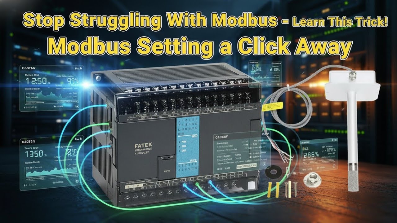 Связь Modbus с ПЛК Fatek и датчиком влажности #fatekplc #rs485
