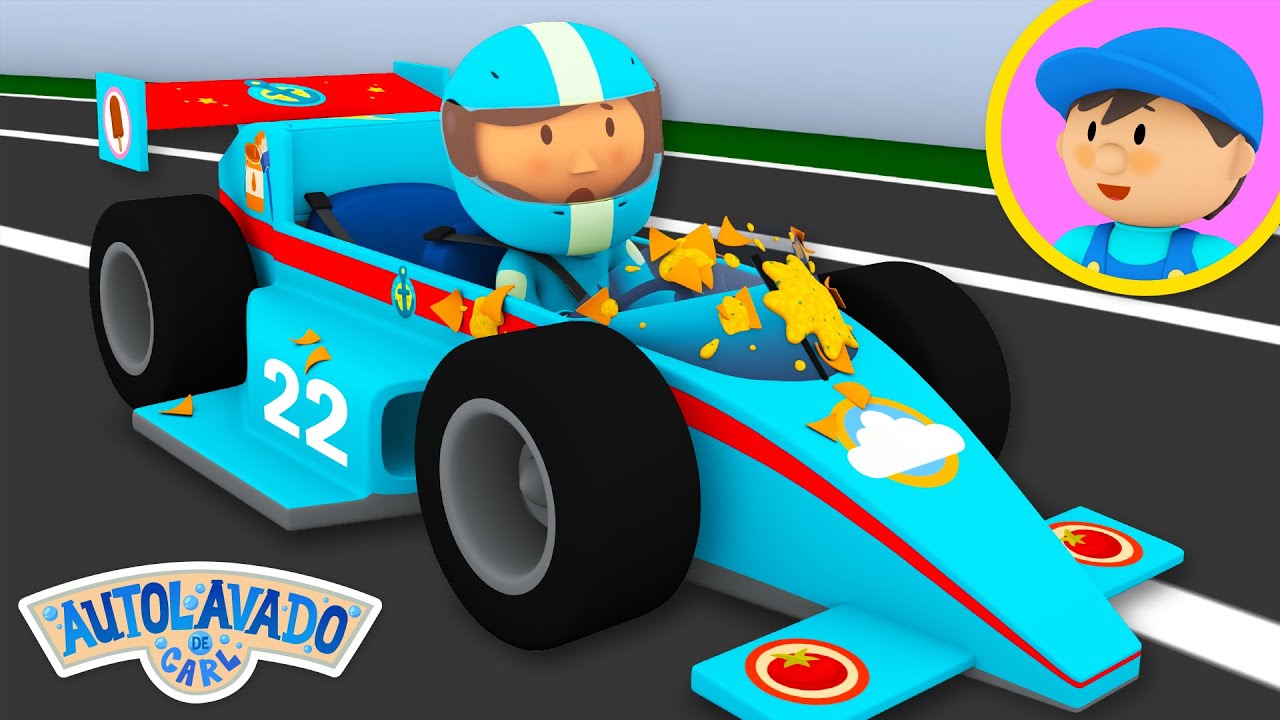 El Auto De Carreras De Raina | El Autolavado de Carl | Caricatura Para Niños