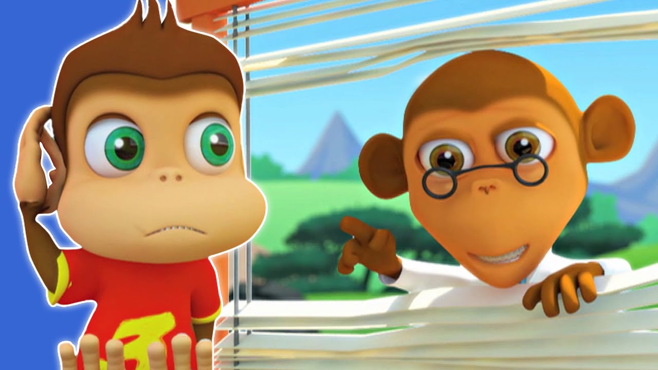 Пять маленьких обезьянок | детские стишки | Five Little Monkeys in Russian