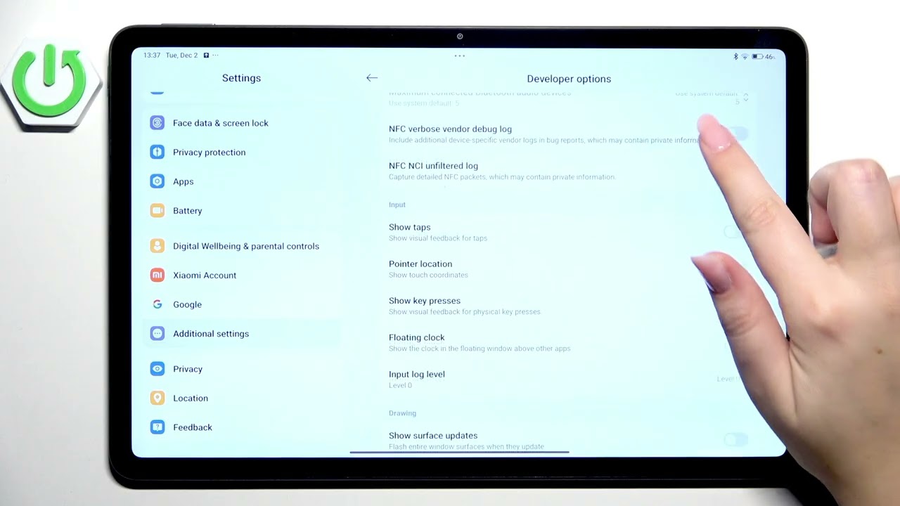 POCO Pad M1 &mdash; как включить параметры разработчика