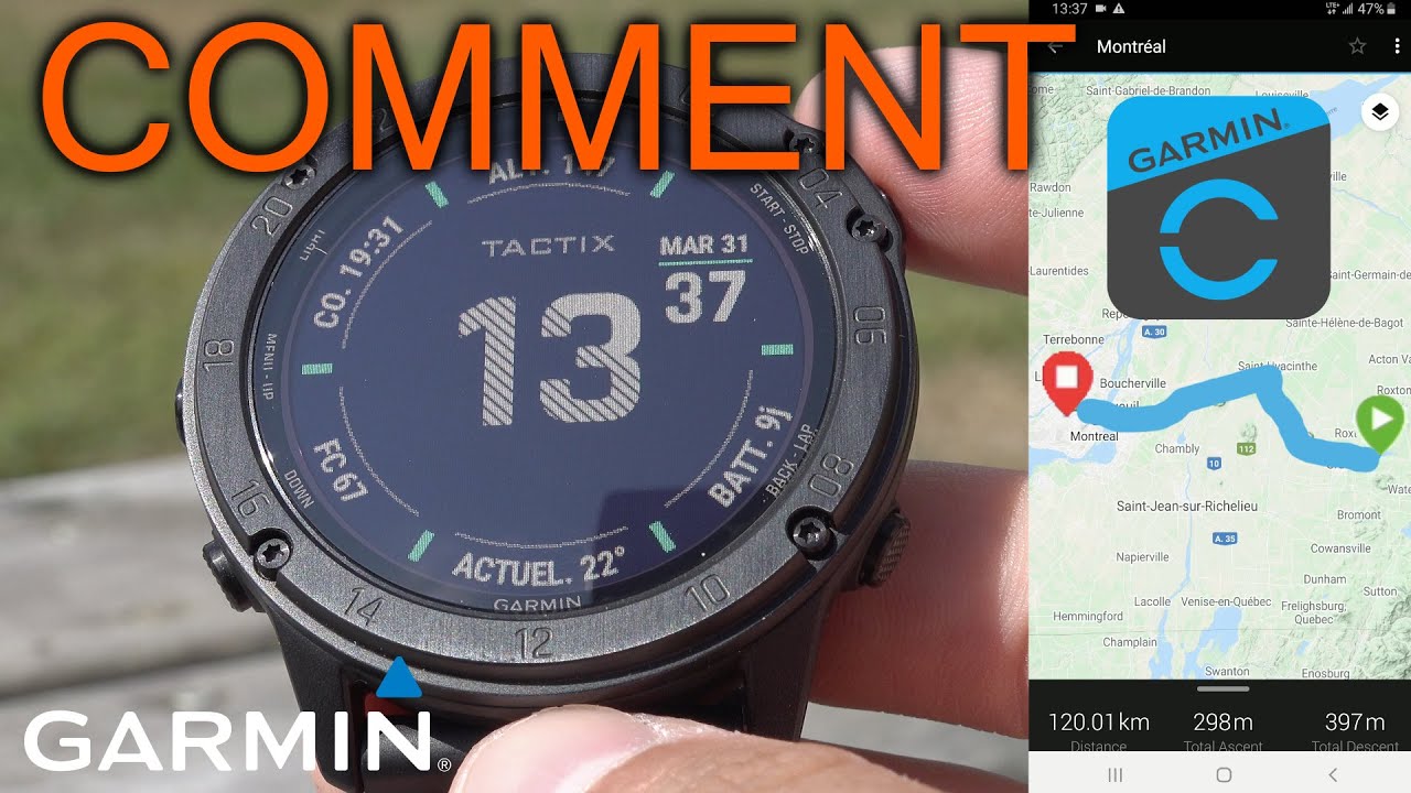 Comment créé un itinéraire avec Garmin Connect pour la montre Garmin Tactix / Fenix