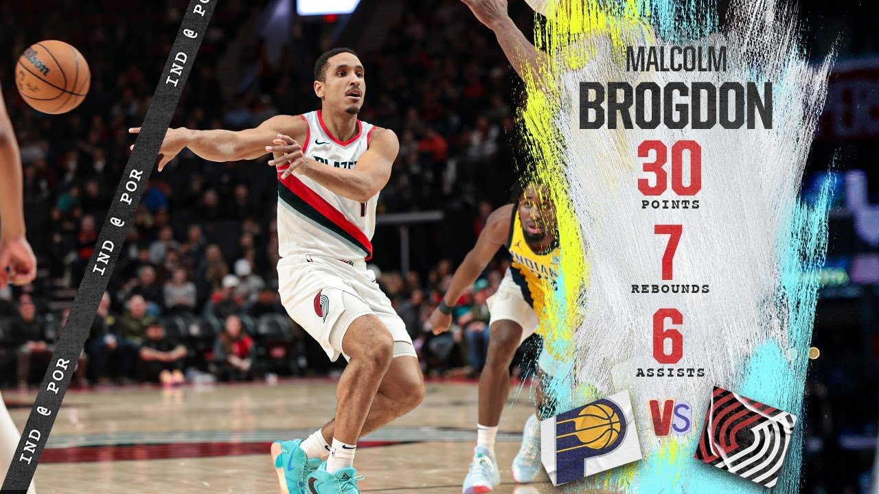 Malcolm Brogdon Highlights (30 PTS) | Trail Blazers vs. Pacers | Jan. 19