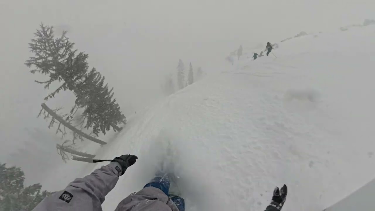 2nd West Face at Palisades in a blizzard