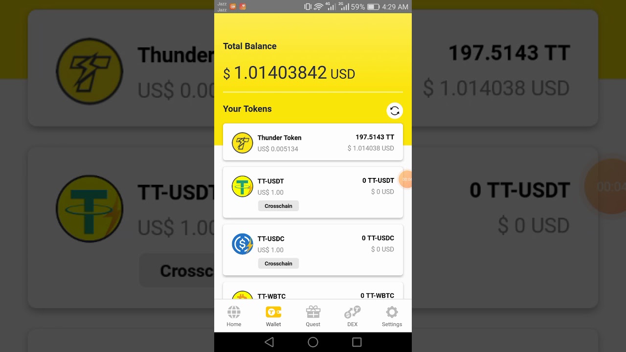 thunder token earning best