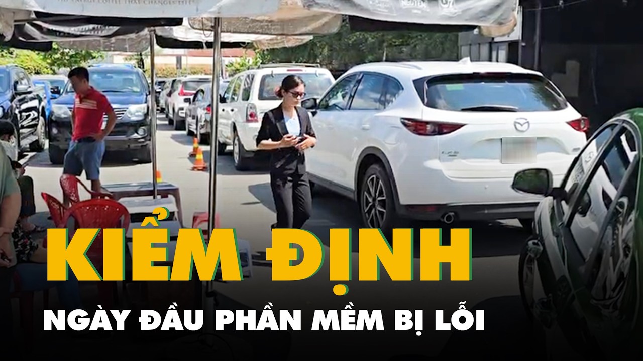 Kiểm định khí thải ô tô: Ngày đầu phần mềm bị lỗi, cả buổi sáng chỉ kiểm được 2 xe
