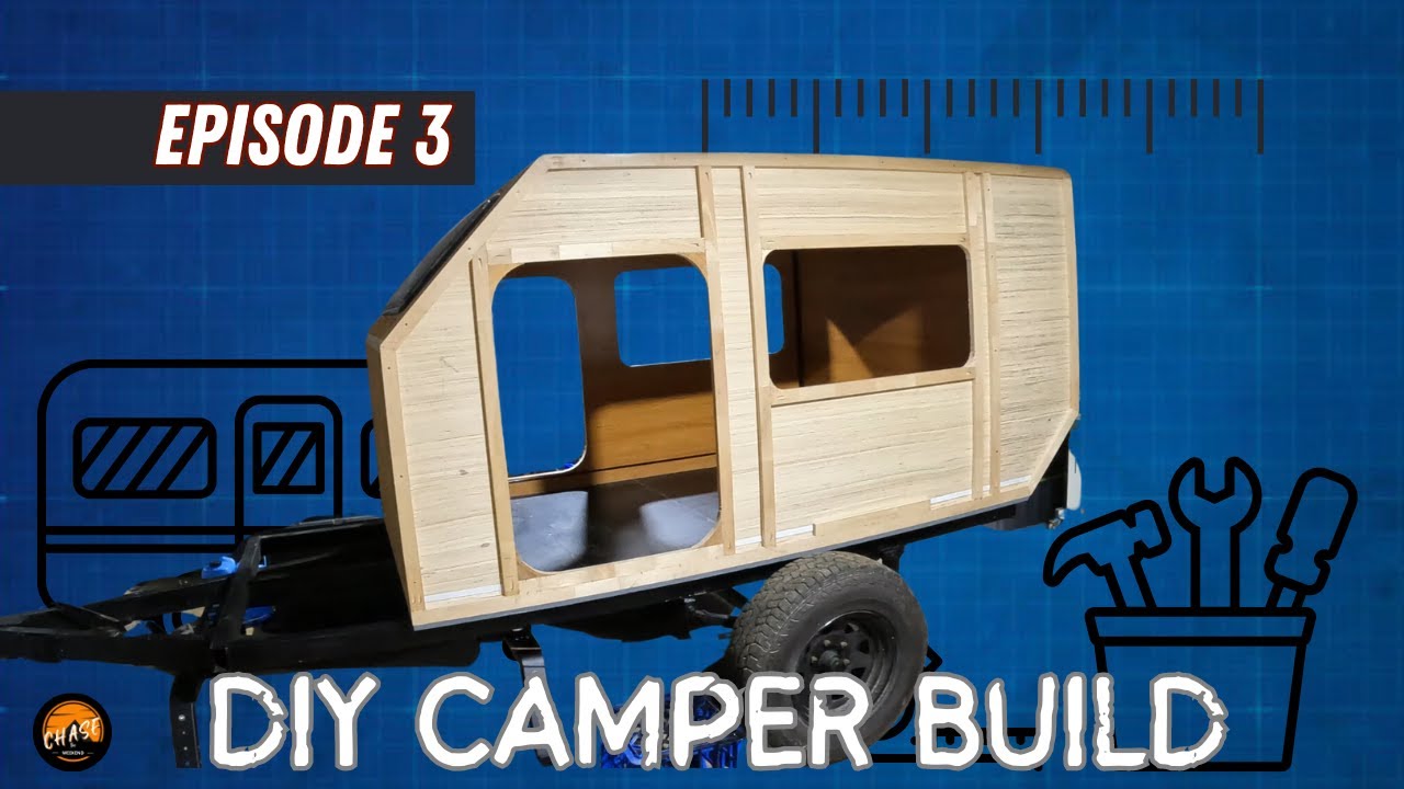 DIY SQUARE DROP Camper Build EP3 | Starting to take SHAPE!