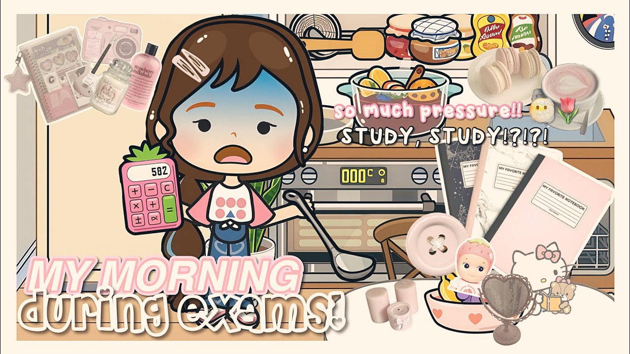 🎀My morning during EXAMS!! 📚🤍🧴|| ˚⟡˖ ࣪living alone!? || Miga world 🌍
