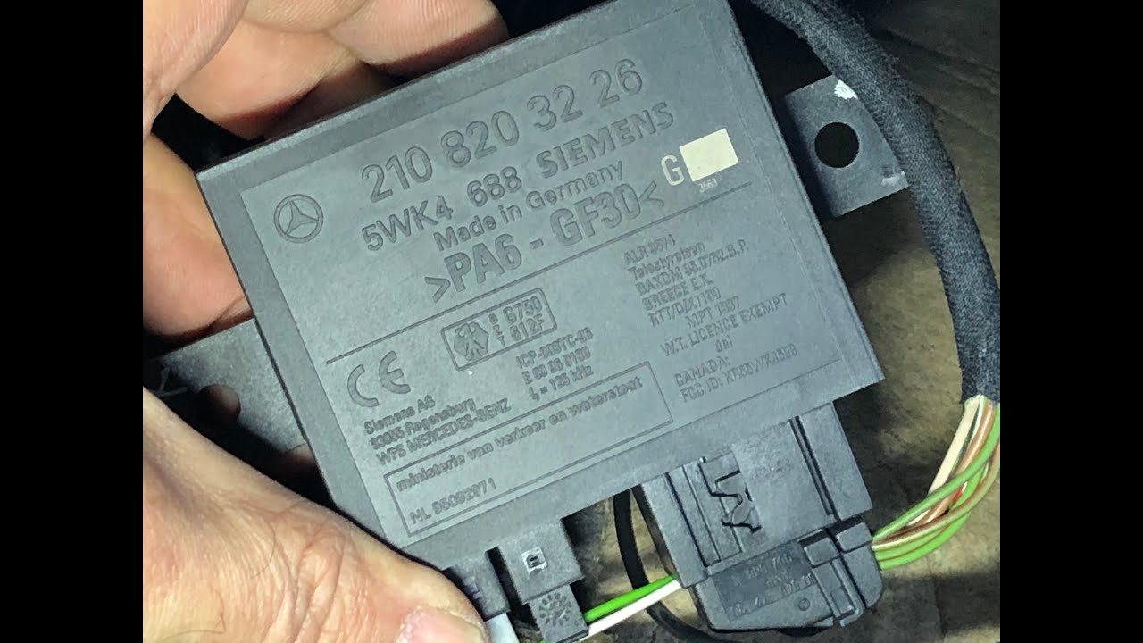 MERCEDES W210 1998 1-Tasten Funkschlüssel programmieren / 1-button remote key programming