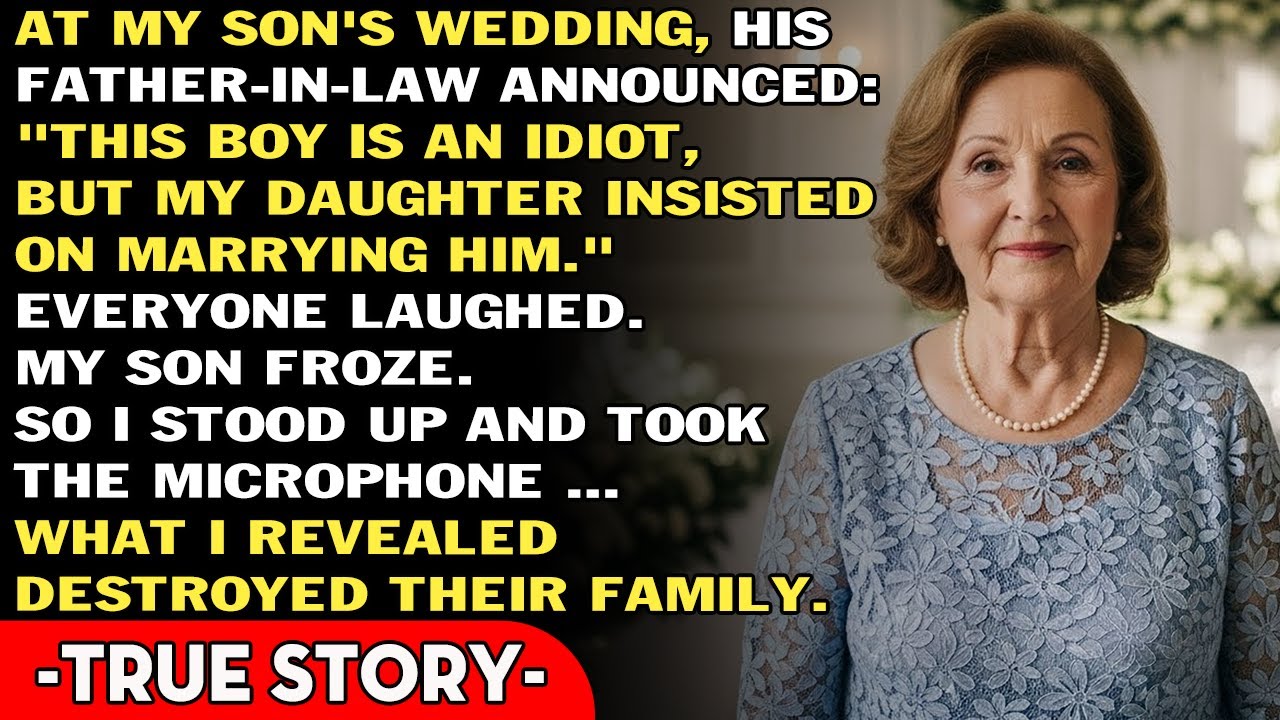 His father-in-law called him an idiot at the wedding — so I revealed a secret that shattered them.