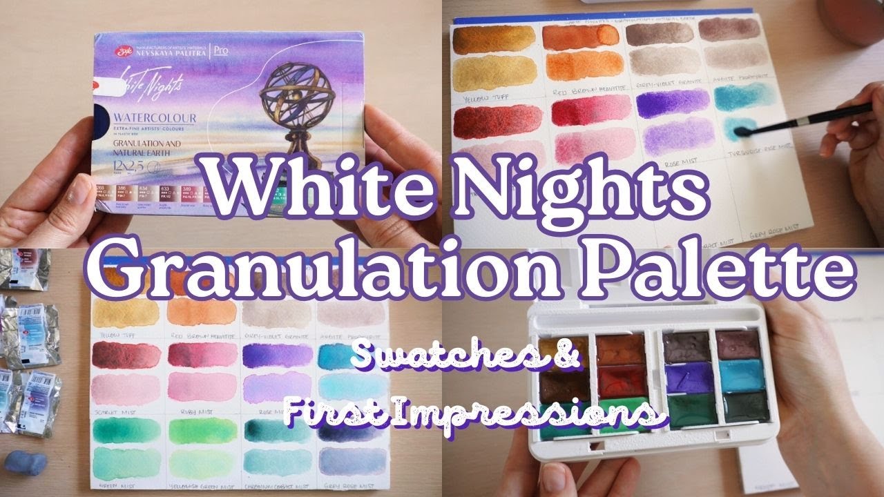 Палитра акварели White Nights Granulation & Natural Earth — первые впечатления и обзор