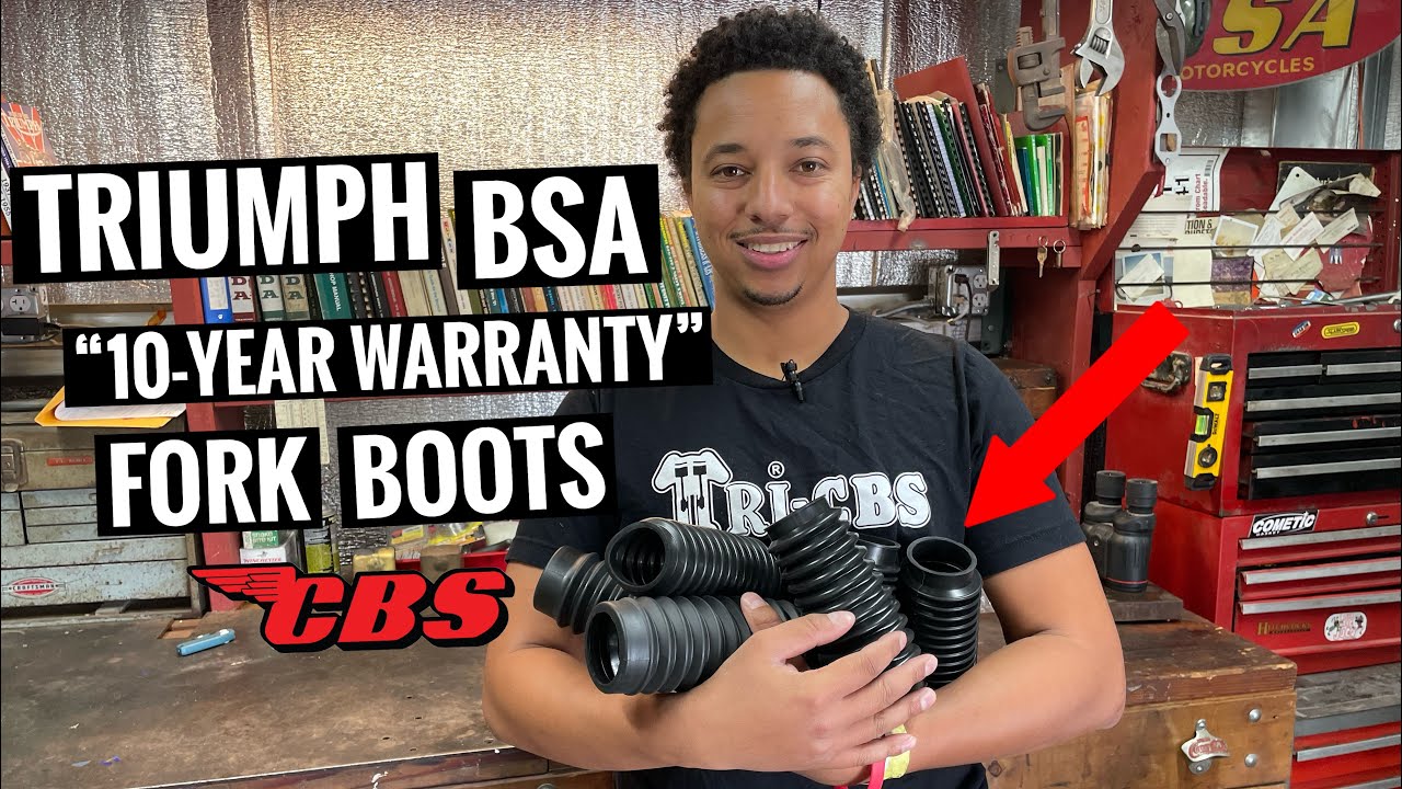 &ldquo;10-Year Warranty&rdquo; Triumph & BSA Fork Boots