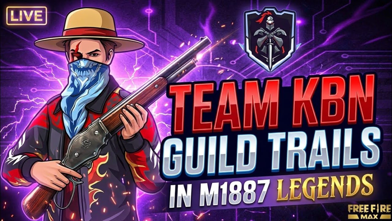 KBNGAMING141 is live #fflivetelugu TEAM KBN   GUILD TRAILS IN M1887 LEGENDS WHO IS COMING IN MYGUILD