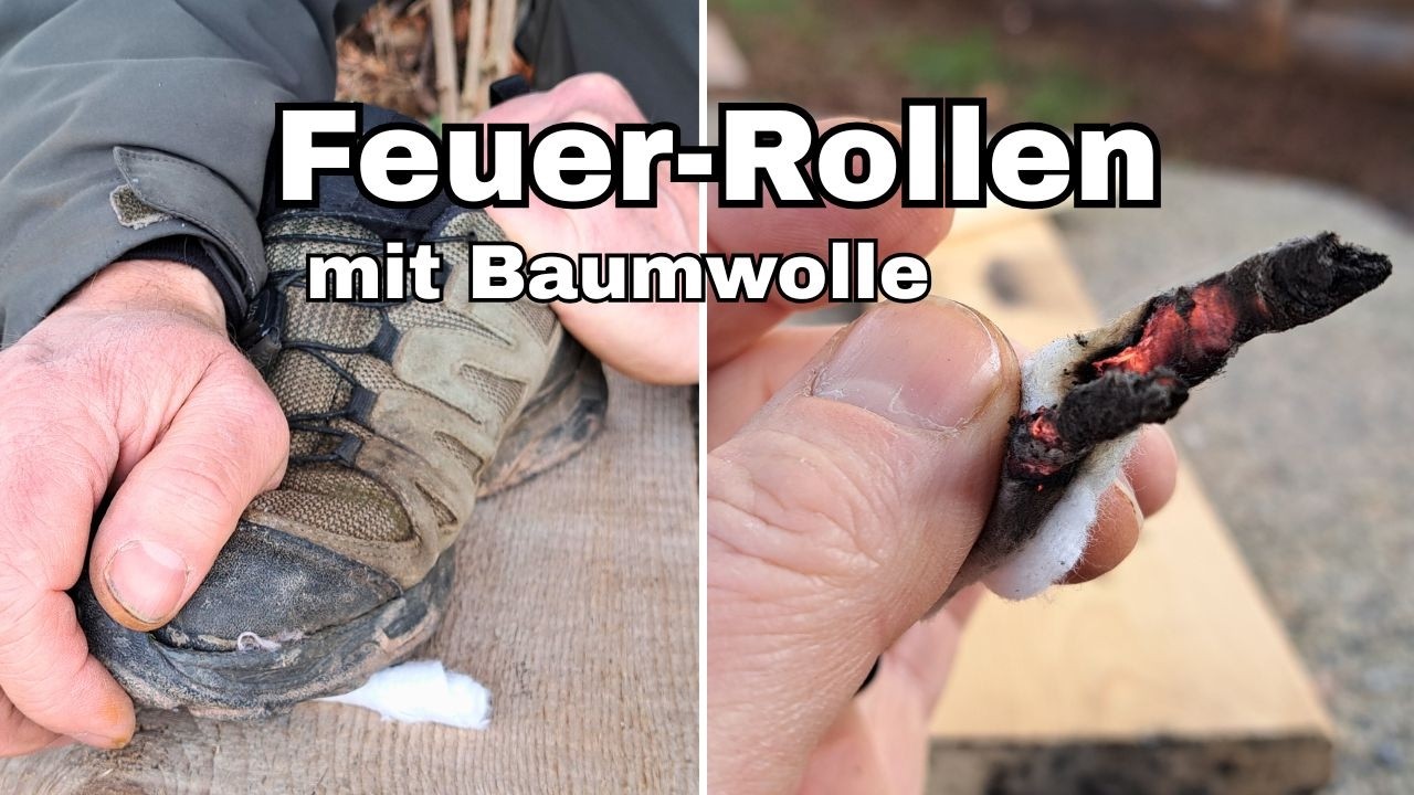 So kannst du ein Feuer Rollen mit Baumwolle | Ich teste es | Tutorial | Survival | Feuerrollen |