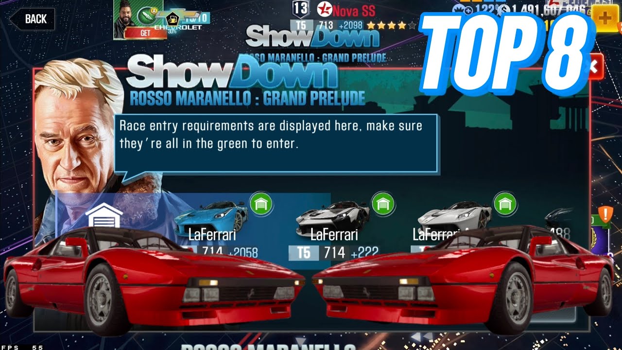 CSR2 | ROSSO MARANELLO: GRAND PRELUDE ShowDown Топ-8 автомобилей