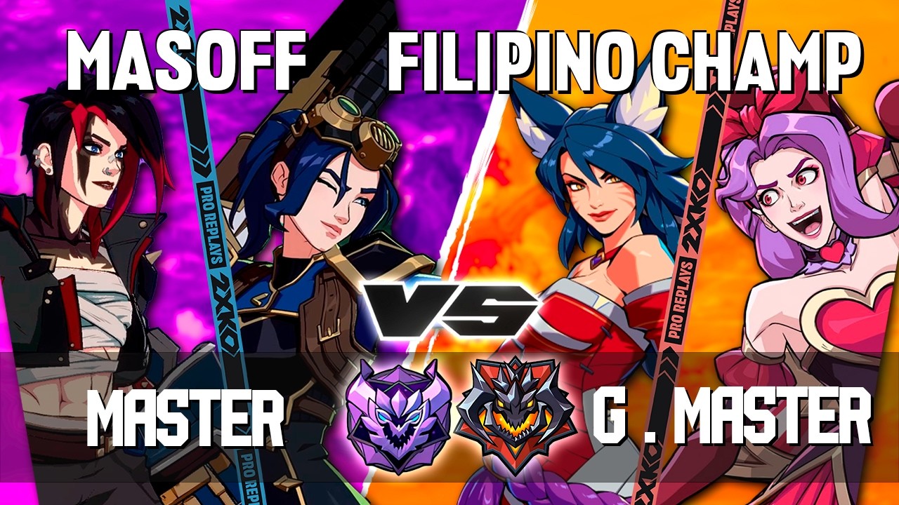 2XKO ▰ MASOFF (Caitlyn-Vi) vs FILIPINO CHAMP (Ahri-Jinx) ▰ 2XKO Pro level replays