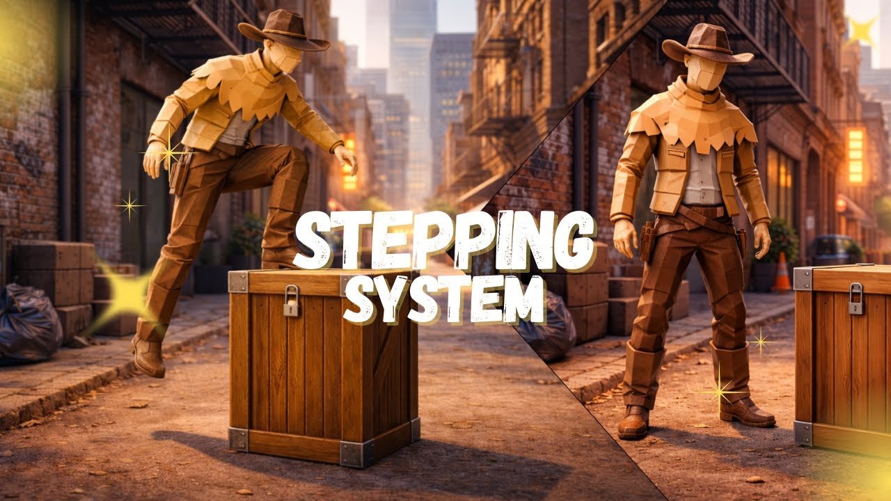 برمجة نظام Stepping لشخصية اللاعب (1/3) | دورة صناعة لعبة بميكانيكيات متقدمة